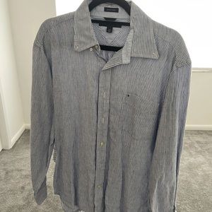 Tommy Hilfiger Linen Button Down Size Large